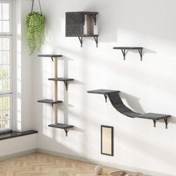 Coziwow Wall Mounted Shelves Set Cat Tree, Gray, 5-Pack slide 2 of 8