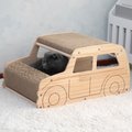 Coziwow Car-Shaped Cat Scratcher Board with Catnip