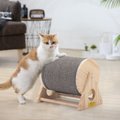 Coziwow Rotatable Cat Scratcher Post with Catnip, Beige