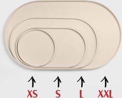 DogBuddy Oval Dog & Cat Placemat, White Sand, X-Small slide 2 of 6