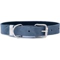 Euro-Dog Zen Style Leather Dog Collar, Blue Jeans, Large