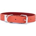 Euro-Dog Zen Style Leather Dog Collar, Coral Reef, Medium