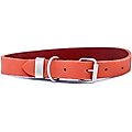 Euro-Dog Zen Style Leather Dog Collar, Coral Reef, X-Small