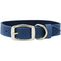 Euro-Dog Celtic Gold Style Leather Dog Collar, Blue Jeans, Medium