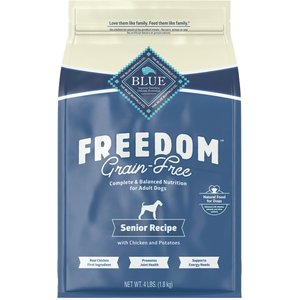 Blue Buffalo Freedom Senior Chicken Recipe Grain-Free Dry Dog Food, 4-lb bag