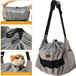 Ownpets Foldable Sling Carrier for Puppies, Small Dogs & Cats, Grey slide 2 of 8