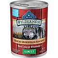 Blue Buffalo Wilderness Rocky Mountain Recipe Red Meat Dinner Adult Grain-Free Canned Dog Food, 12.5-oz, case of 12