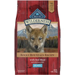 Blue Buffalo Wilderness Rocky Mountain Recipe with Red Meat Puppy Grain-Free Dry Dog Food, 4-lb bag