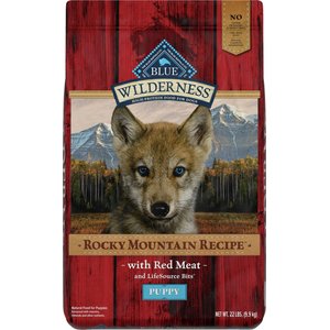 Blue Buffalo Wilderness Rocky Mountain Recipe with Red Meat Puppy Grain-Free Dry Dog Food, 22-lb bag