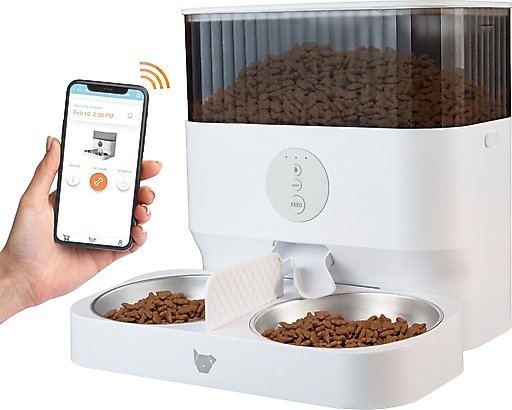 INSTACHEW Purechew Double Automatic 1-10 Feeding Dog & Cat Feeder, White