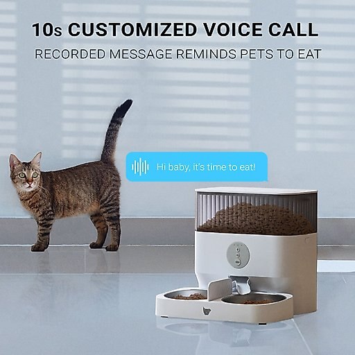 INSTACHEW Purechew Double Automatic 1-10 Feeding Dog & Cat Feeder, White