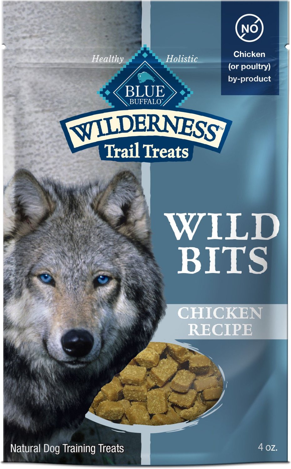 BLUE BUFFALO Wilderness Trail Treats Chicken Wild Bits GrainFree Training Dog Treats, 4oz bag