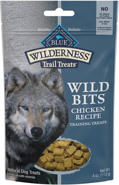 Blue Buffalo Wilderness Trail Treats Chicken Wild Bits Grain-Free Training Dog Treats, 4-oz bag slide 1 of 7