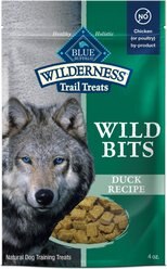 Blue Buffalo Wilderness Trail Treats Duck Wild Bits Grain-Free Training Dog Treats, 4-oz bag
