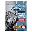 Blue Buffalo Wilderness Wild Bones Grain-Free Medium Dental Dog Treats, 10-oz bag, count varies