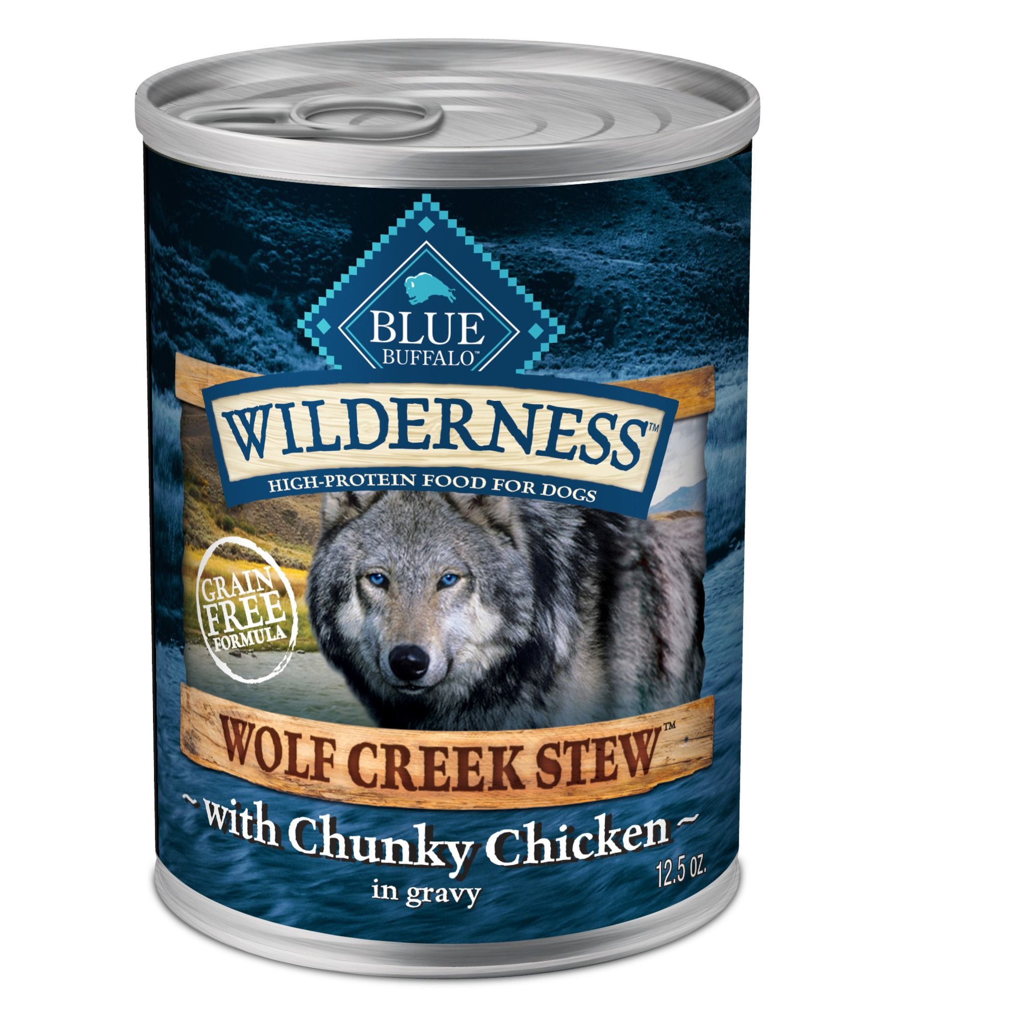 BLUE BUFFALO Wilderness Wolf Creek Stew Chunky Chicken Stew Grain