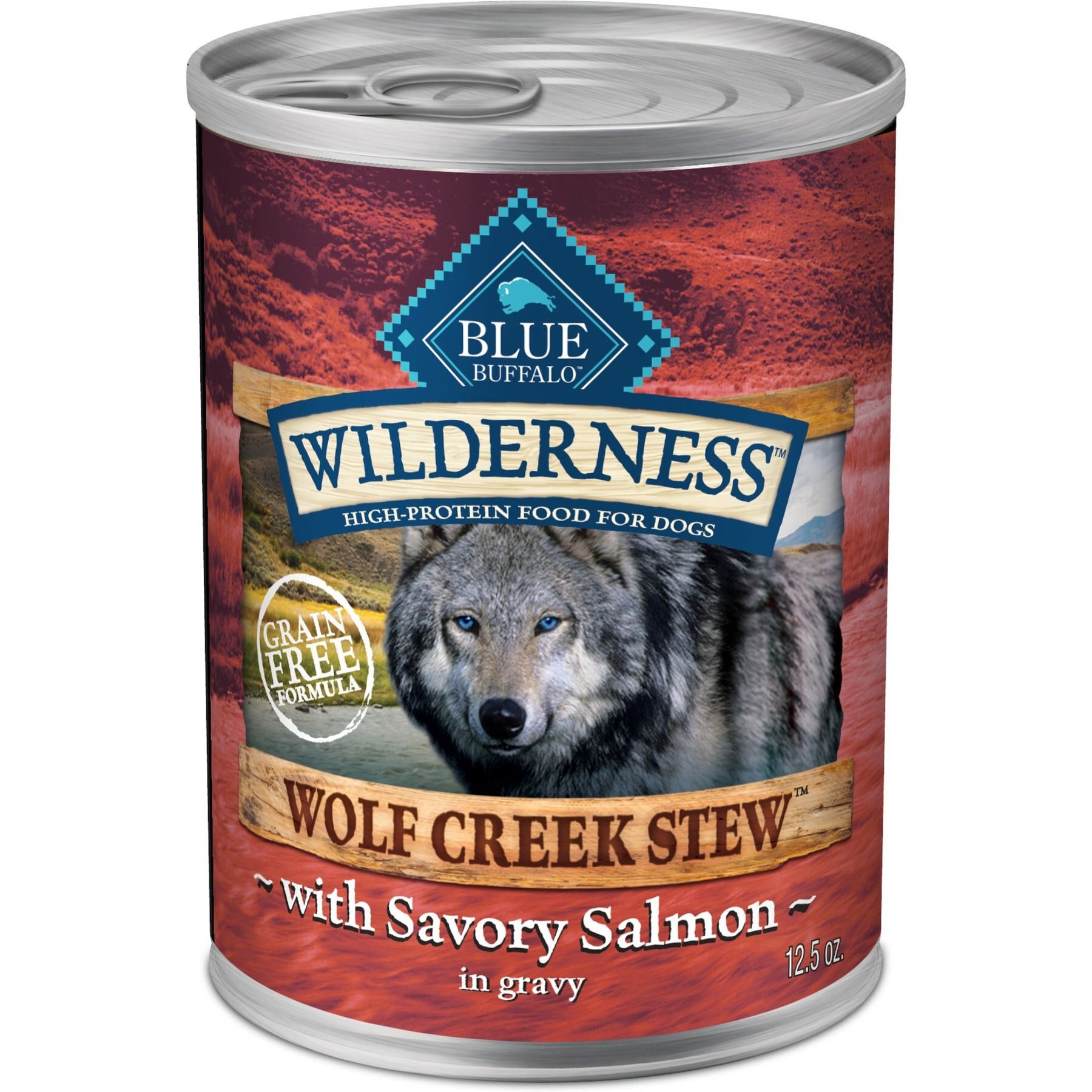 BLUE BUFFALO Wilderness Wolf Creek Stew Savory Salmon Stew Grain