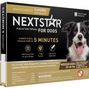 NextStar Flea & Tick Spot Treatment for Medium Dogs, 23-44 lbs, 6 Doses (6-mos. supply)