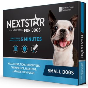 NextStar Flea & Tick Spot Treatment for Small Dogs, 5-22 lbs, 9 Doses (9-mos. supply)