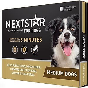 NextStar Flea & Tick Spot Treatment for Medium Dogs, 23-44 lbs, 9 Doses (9-mos. supply)