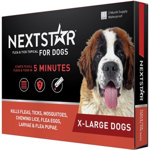 NextStar Flea & Tick Spot Treatment for X-Large Dogs, 89-132 lbs, 9 Doses (9-mos. supply)