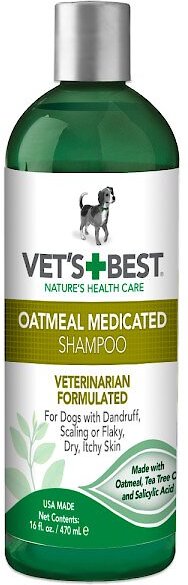 Vet's Best Oatmeal Medicated Dog Shampoo, 16-oz bottle slide 1 of 6