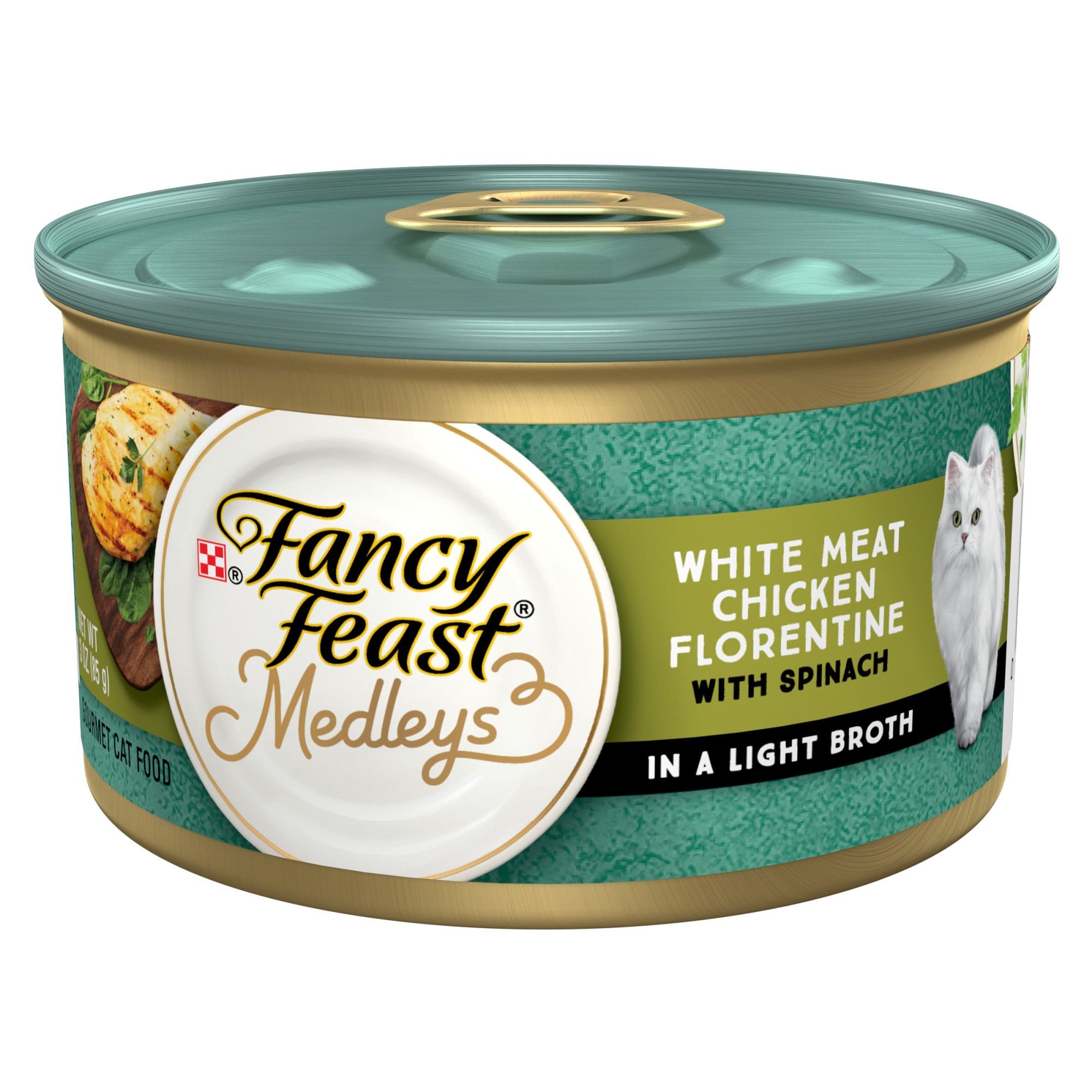 FANCY FEAST Medleys White Meat Chicken Florentine Canned Cat Food