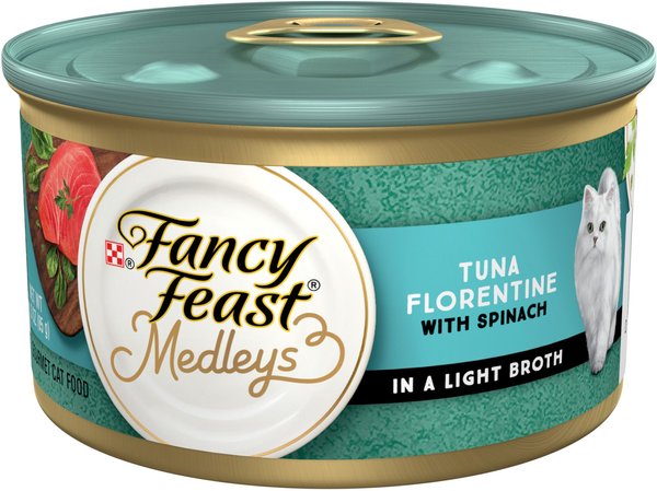 Fancy Feast Medleys Tuna Florentine Canned Cat Food, 3-oz, case of 24 slide 1 of 12