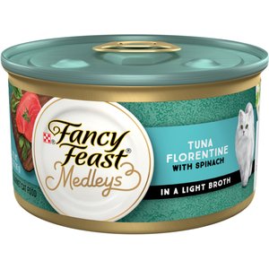 Fancy Feast Medleys Tuna Florentine Canned Cat Food, 3-oz, case of 24