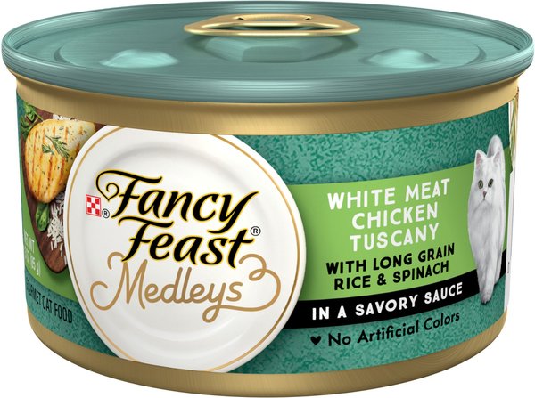 Fancy Feast Elegant Medleys White Meat Chicken Tuscany Canned Cat Food, 3-oz, case of 24 slide 1 of 12