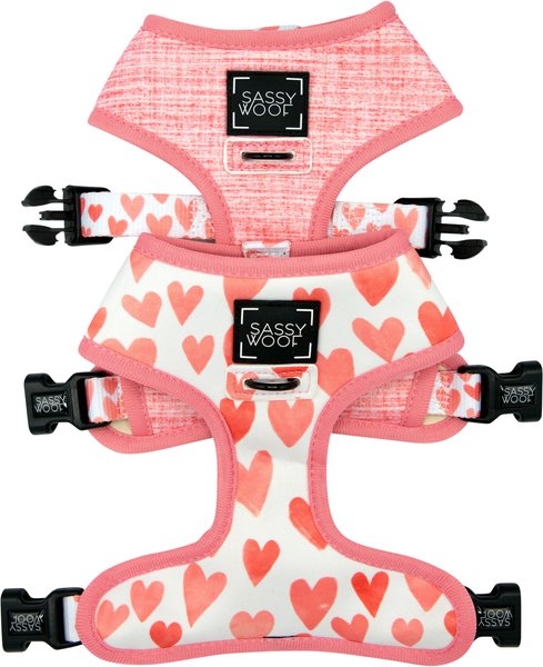 SASSY WOOF Reversible Dog Harness, Dolce Rose, Small - Chewy.com