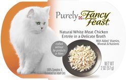 Fancy Feast Purely White Meat Chicken Wet Cat Food, 2-oz tray, case of 10
