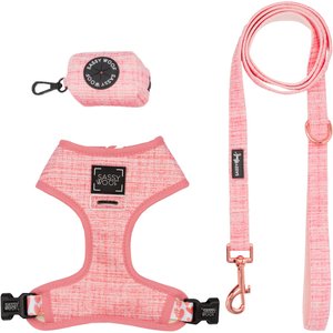 Sassy Woof Reversible Dog Harness & Leash, Dolce Rose, X-Large