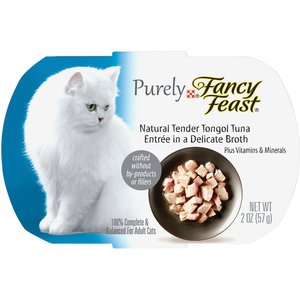 Fancy Feast Purely Tender Tongol Tuna Wet Cat Food, 2-oz tray, case of 10