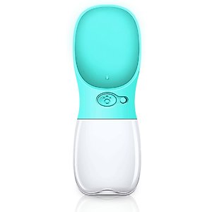 Vila Portable Water Bottle Dog & Cat Travel Dispenser Bowl, 12-oz