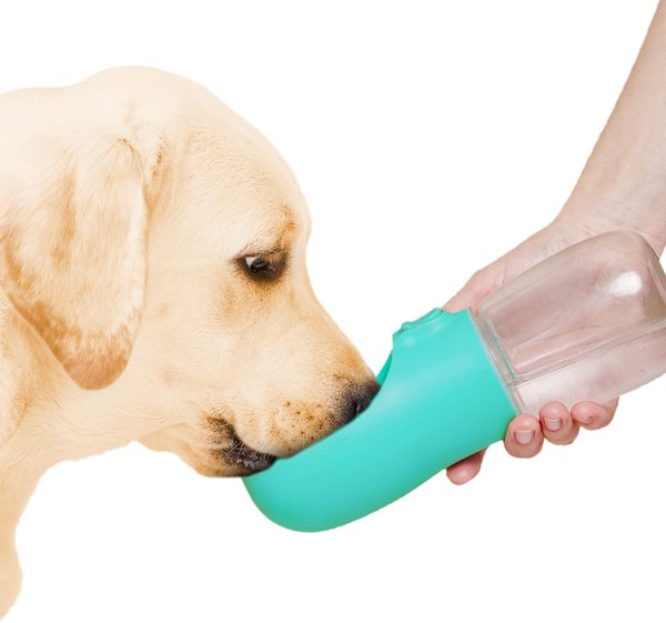Vila Portable Water Bottle Dog & Cat Travel Dispenser Bowl, 12-oz