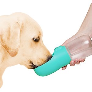 Vila Portable Water Bottle Dog & Cat Travel Dispenser Bowl, 12-oz