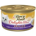 Fancy Feast Delights with Cheddar Grilled Turkey & Cheddar Cheese Feast in Gravy Canned Cat Food, 3-oz, case of 24