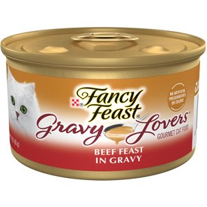 Fancy Feast Gravy Lovers Beef Feast Gravy Canned Cat Food, 3-oz, case of 24