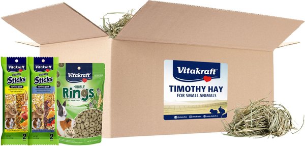 Vitakraft Small Animal Timothy Hay & Treats, 10-lb box slide 1 of 4