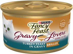 Fancy Feast Gravy Lovers Turkey Feast in Roasted Turkey Flavor Gravy Canned Cat Food, 3-oz, case of 24