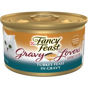 Fancy Feast Gravy Lovers Turkey Feast in Roasted Turkey Flavor Gravy Canned Cat Food, 3-oz, case of 24