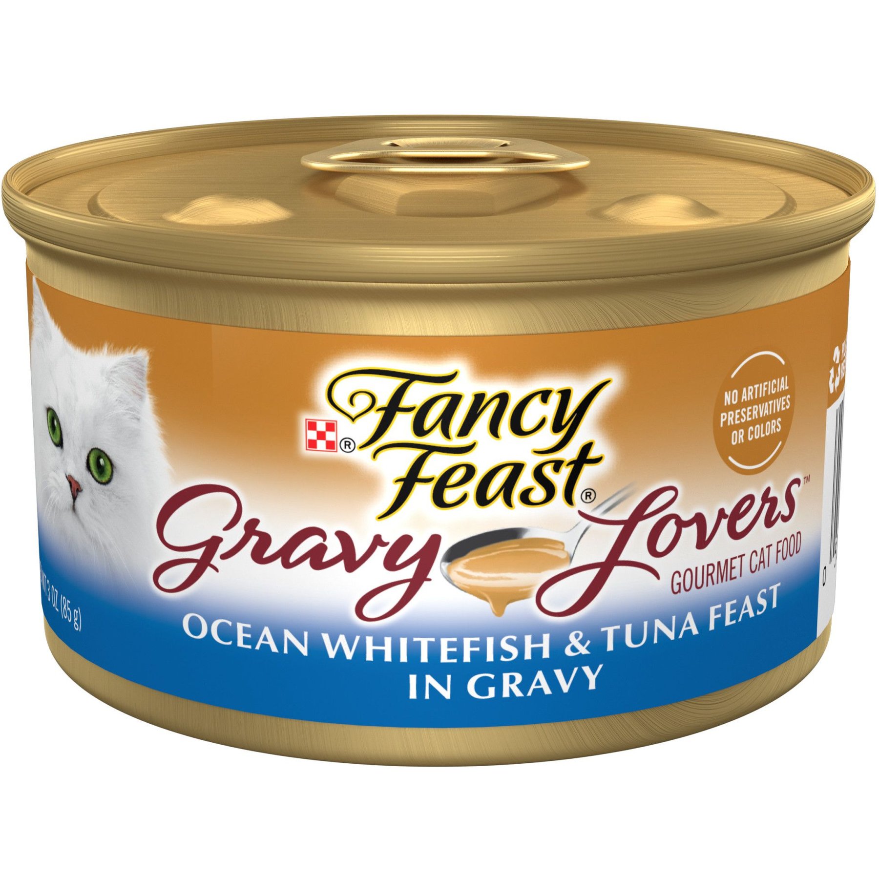 FANCY FEAST Gravy Lovers Ocean Whitefish Tuna Feast in Sauteed Seafood Flavor Gravy Canned Cat Food 3 oz case of 24 Chewy