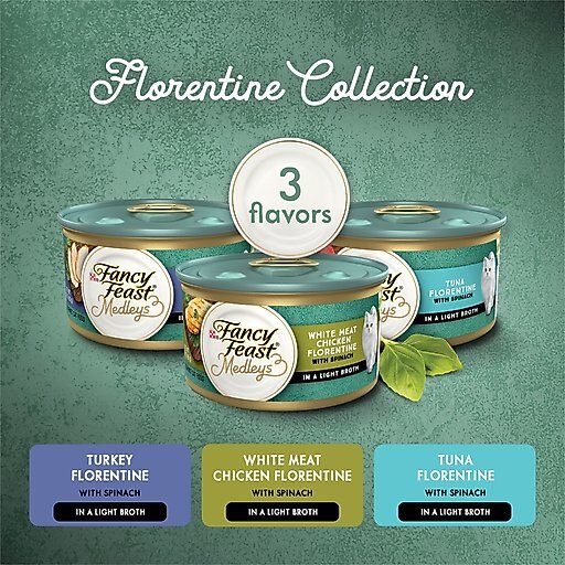 Fancy Feast Medleys Florentine Collection Pack Canned Cat Food, 3-oz, case of 12