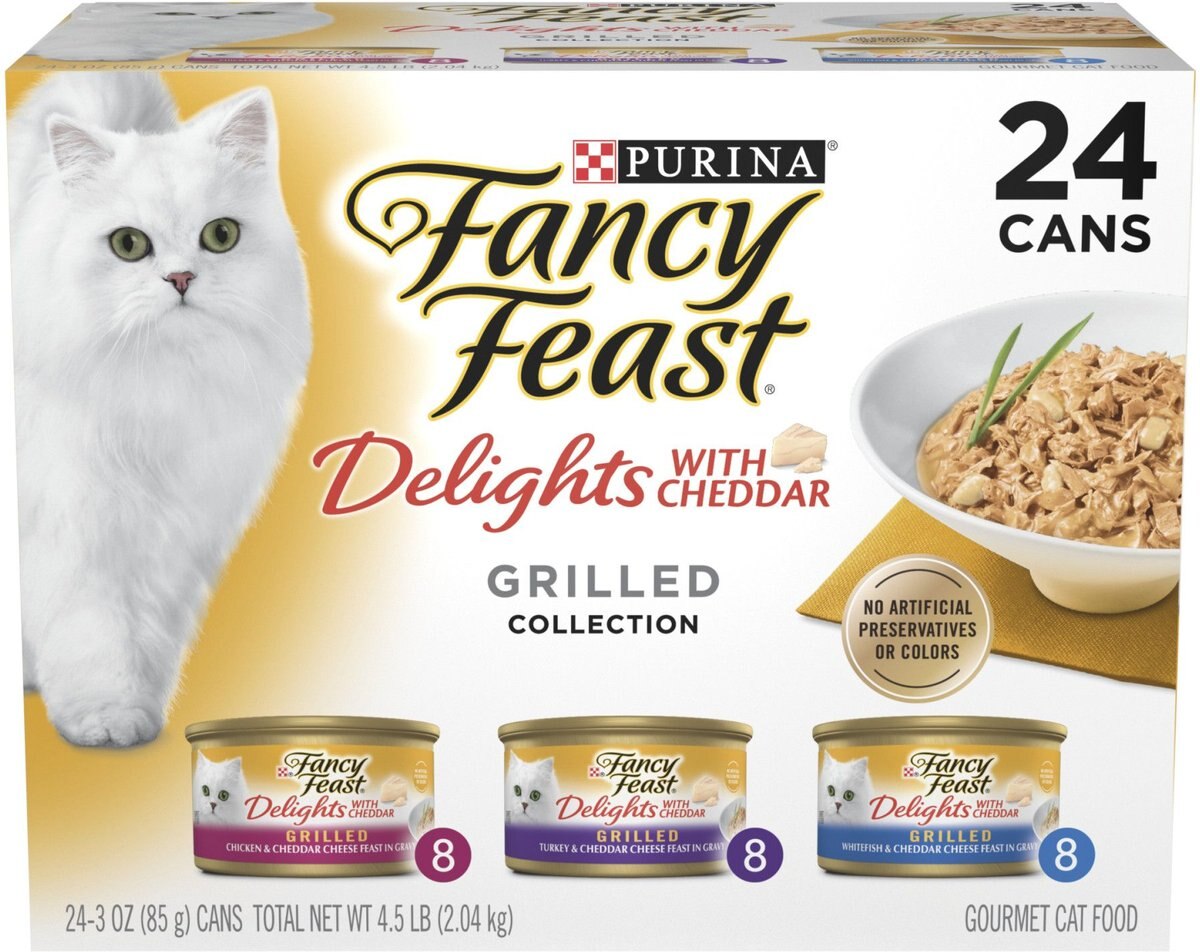 Fancy Feast Delights with Cheddar Classic Salmon & Cheddar Cheese Feast Canned Cat Food