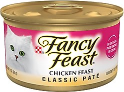 Fancy Feast Classic Chicken Feast Canned Cat Food, 3-oz, case of 24