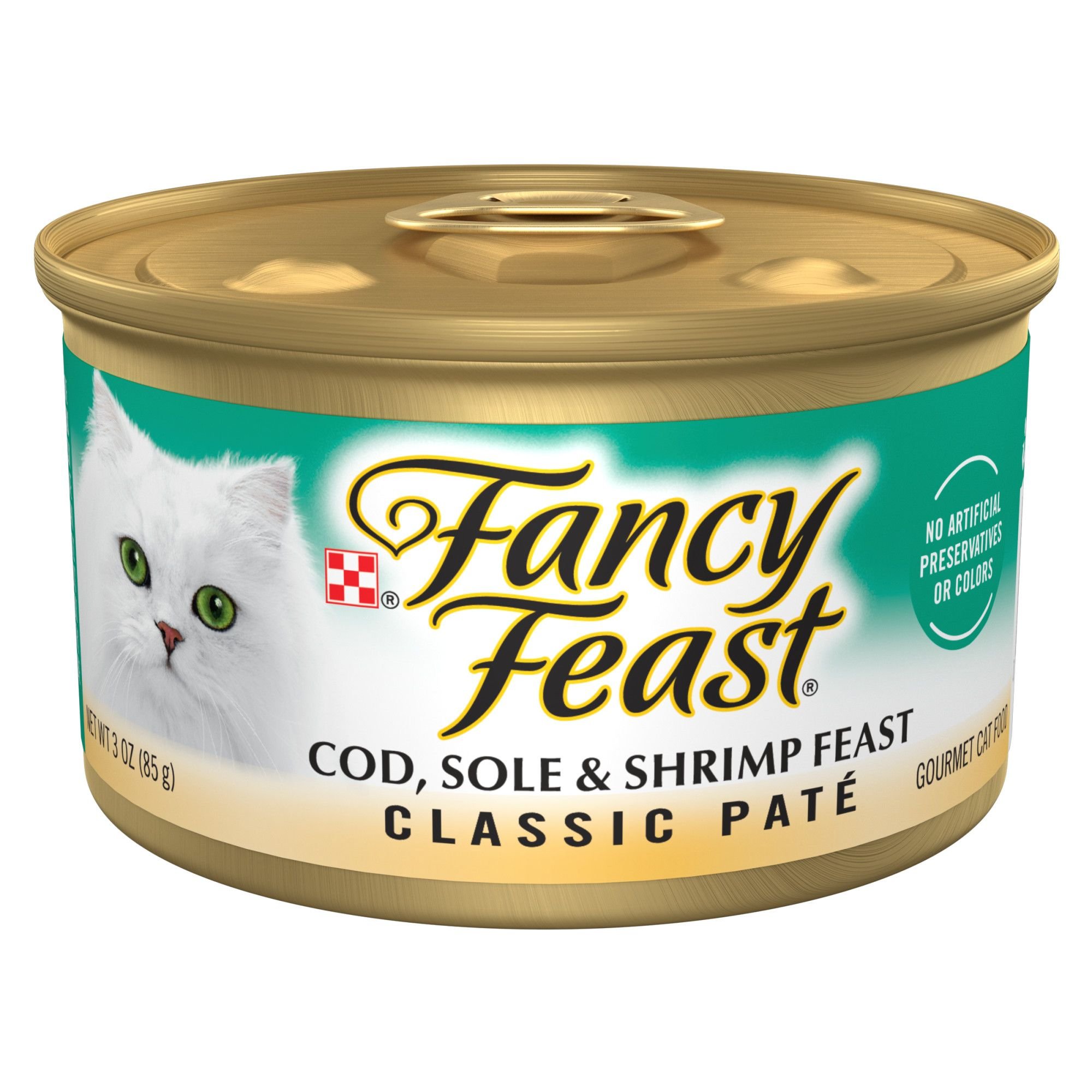 FANCY FEAST Classic Pate Cod Sole Shrimp Feast Canned Cat Food