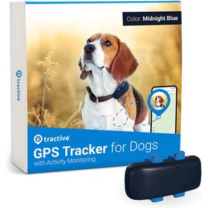 Tractive Dog GPS Tracker with Activity Monitoring, Fits any Collar, Midnight Blue