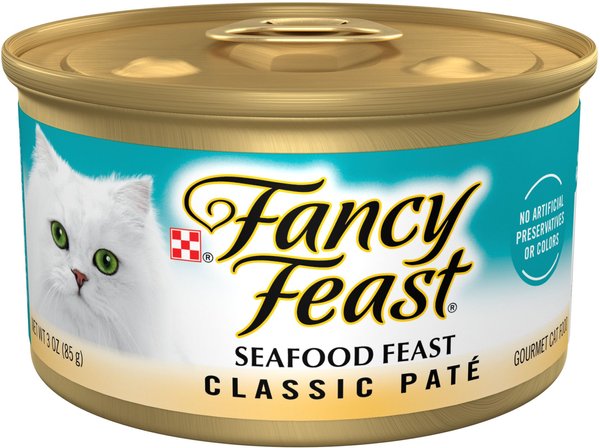 Fancy Feast Classic Seafood Feast Canned Cat Food, 3-oz, case of 24 slide 1 of 10