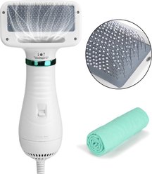 Ownpets 2-in-1 Grooming Cat & Dog Hair Dryer with Slicker Brush